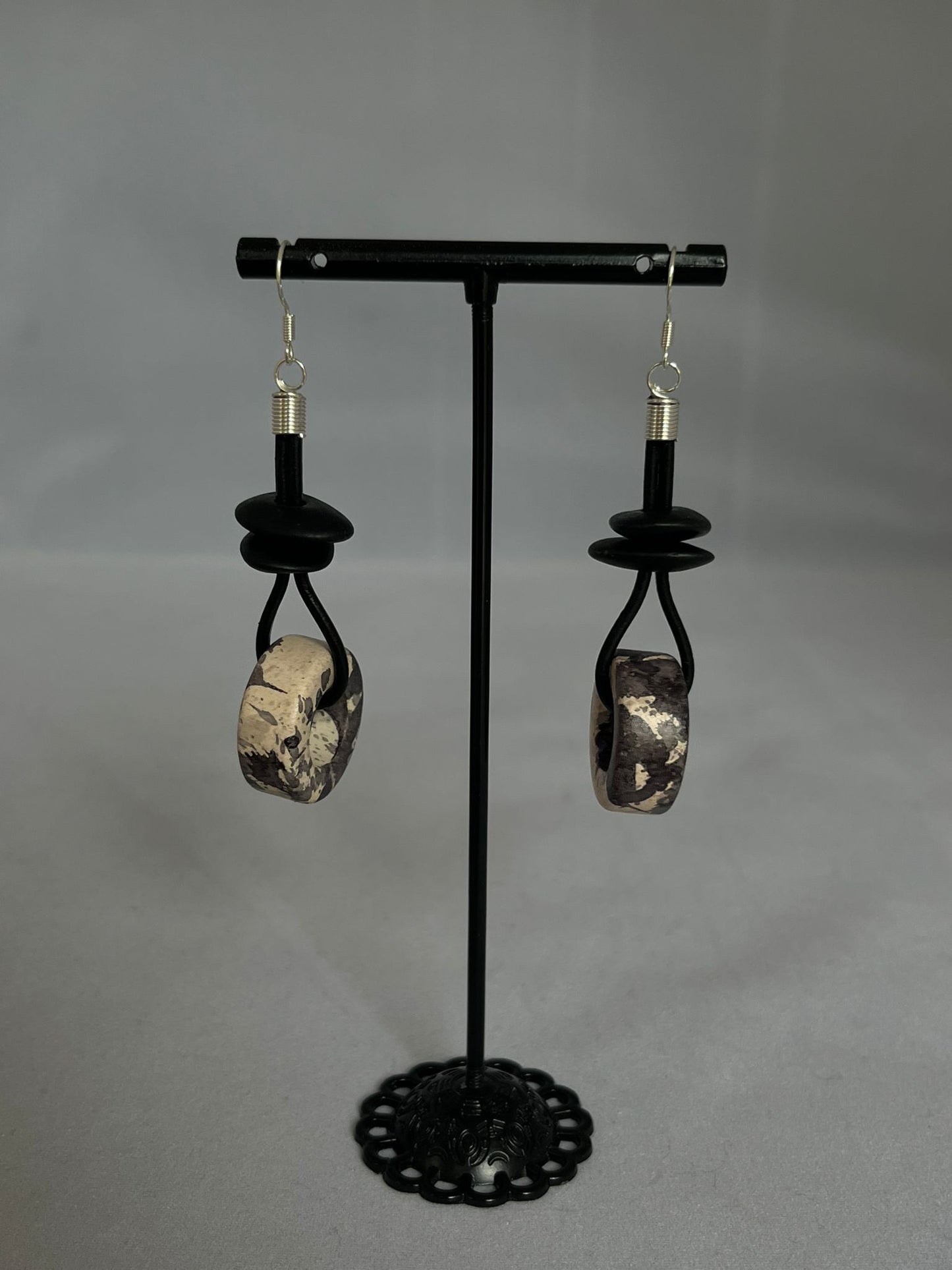 Ceramic hoop earrings